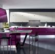 厨房紫色橱柜装修设计效果图片