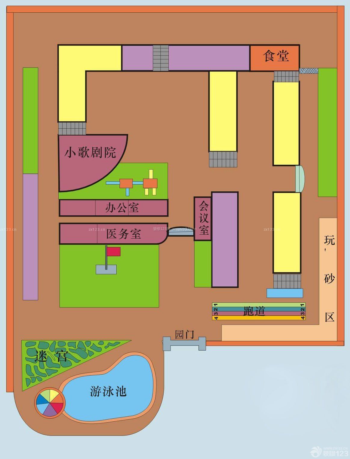 最新幼兒園規劃平面圖片