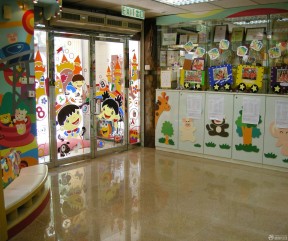 北京幼兒園裝修效果圖 玻璃門裝修效果圖片