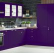 小厨房紫色橱柜装修设计效果图片