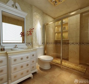 简欧卫生间装修效果图 浴室柜装修效果图片