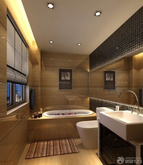 卫生间装修设计效果图 浴缸装修效果图片