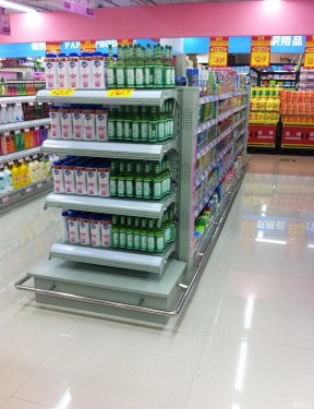小型超市装修效果图 地板砖