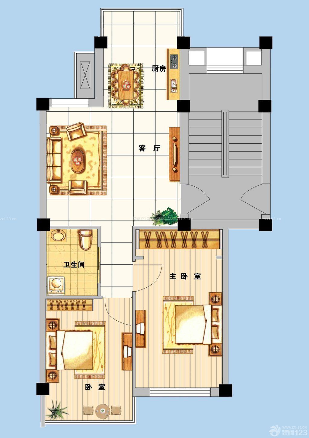 自建別墅廚房設(shè)計(jì)平面圖紙