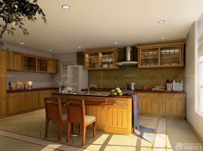 长方形厨房装修效果图 美式家装风格