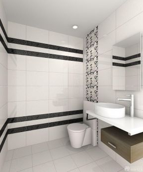 厕所简约装修效果图 瓷砖图片