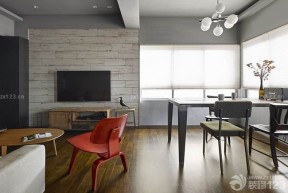北欧风格家装室内客厅电视墙设计范例