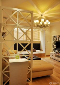 小户型房玻璃隔断装修图_装修123效果图