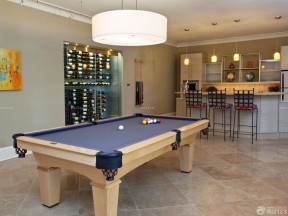 家庭酒吧设计效果图 台球桌装修效果图片