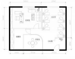 公司办公室室内设计平面图片