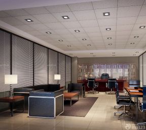 普通办公室室内吸顶灯装修效果图片2023