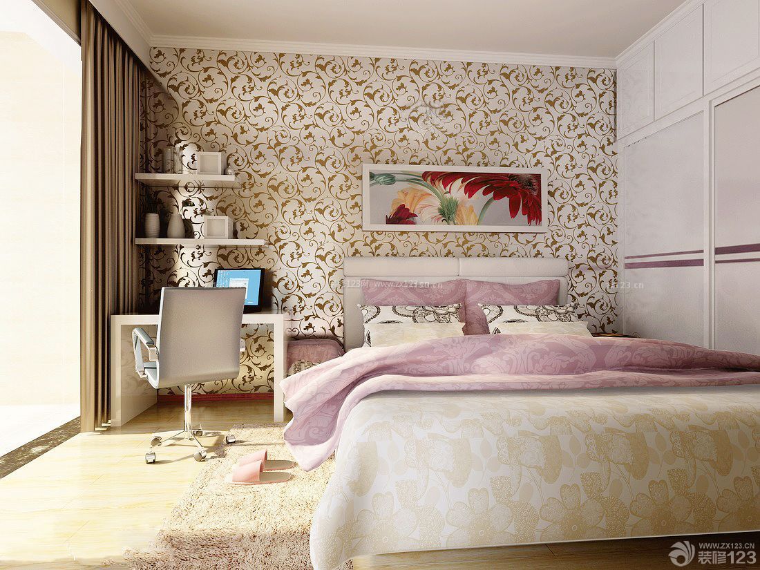 欧式卧室床头背景墙设计图纸
