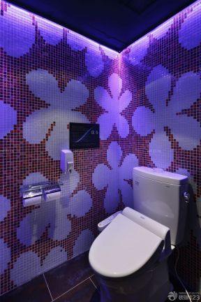 酒吧卫生间装修效果图 瓷砖壁画