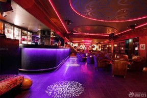 紫色酒吧吧台效果图 欧式风格