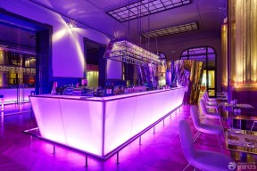紫色酒吧吧台效果图 个性酒吧设计