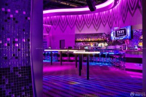 紫色酒吧吧台效果图 主题酒吧设计