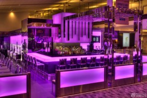 紫色酒吧吧台效果图 大型酒吧装修