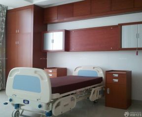 医院单人病房效果图 柜子