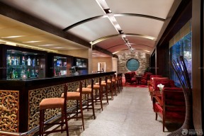 中式古典酒吧装修效果图 吧台设计
