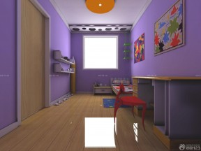 130平米三室一厅装修效果图 紫色墙面装修效果图片