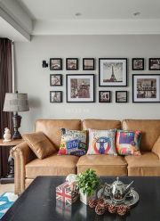 现代风格沙发背景照片墙装修效果图片