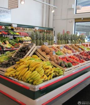 小超市装修效果 水果超市装修效果图