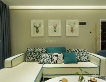 现代风格客厅沙发背景墙装饰画装修
