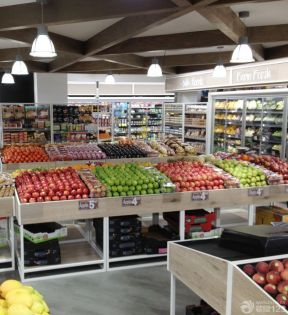 小型超市装修效果图 水果超市