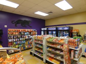 唯美小型超市紫色墙面装修效果图片