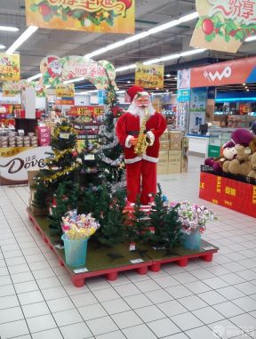 超市门店装修效果图 圣诞节装饰