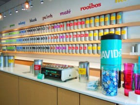 超市奶茶店装修效果图 展示架设计