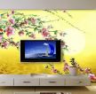中式手绘电视背景墙效果图