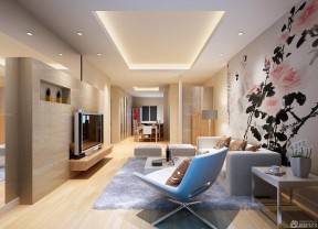 客廳裝修效果圖簡(jiǎn)約 中式背景墻