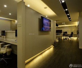 辦公室裝修設(shè)計圖大全 過道背景墻