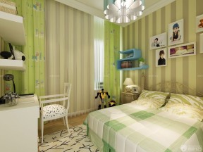 交换空间小户型卧室 卡通窗帘装修效果图片