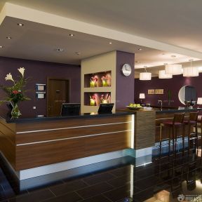 酒店宾馆装修图 紫色墙面装修效果图片
