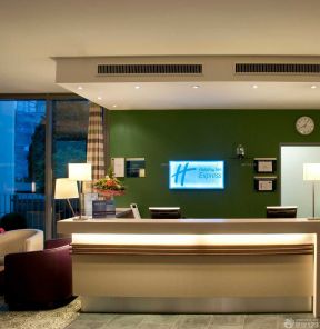 酒店宾馆效果图 绿色墙面装修效果图片