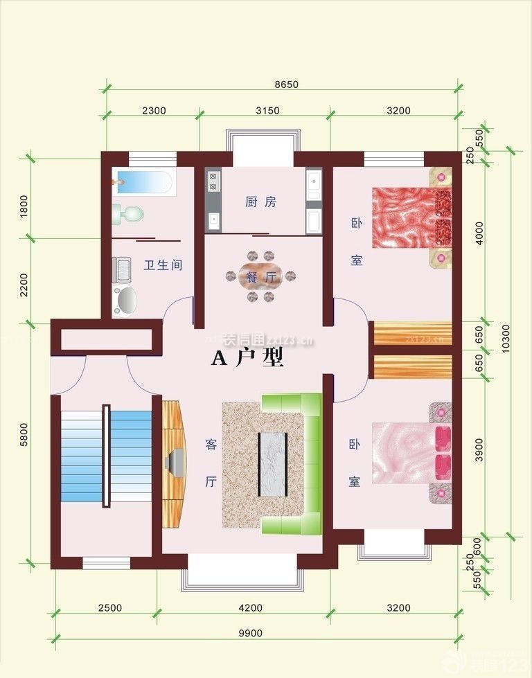 現(xiàn)代70平米小戶(hù)型家居設(shè)計(jì)平面圖