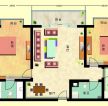 70平米小戶型兩室一廳家裝設(shè)計平面圖