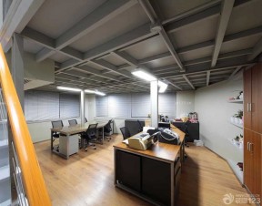 50平辦公室裝修 原木地板裝修效果圖片