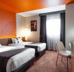 温馨家庭宾馆橙色墙面装修效果图片