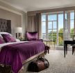 舒适宾馆房间纯色窗帘装修效果图片酒店