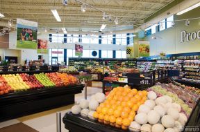 蔬菜超市装修效果图 超市货架摆放效果图