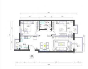 60平自建別墅兩室一廳設(shè)計戶型圖