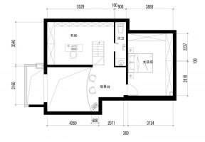 60平小户型家装两室一厅设计户型图效果图片