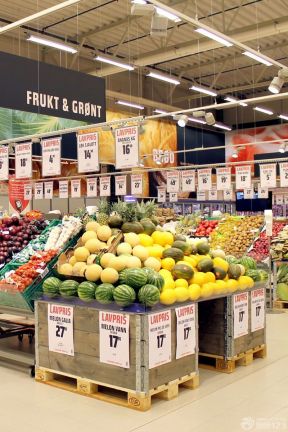 水果超市装修效果图 吊灯图片