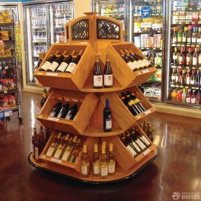 超市红酒柜图 欧式风格