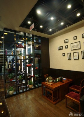美發(fā)店裝修 置物架裝修效果圖片