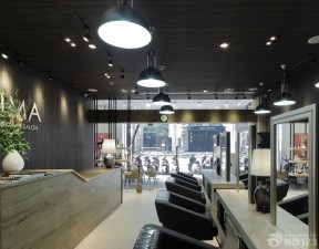 最新美發(fā)店室內(nèi)簡約吊燈裝修效果圖片