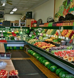 现代蔬菜超市摆设图片 小超市装修效果图